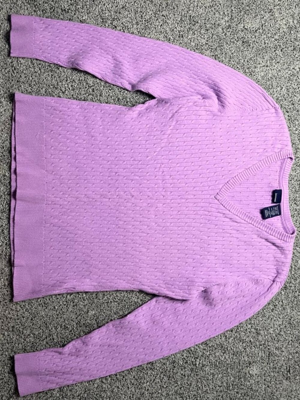 Vintage Basic Editions light Purple Cable Knit Sweater